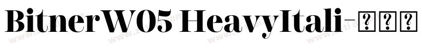BitnerW05 HeavyItali字体转换